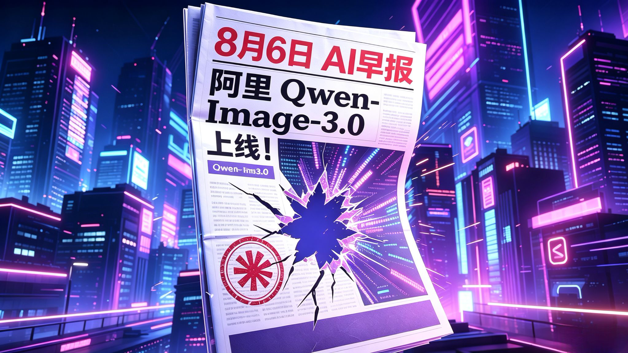 8月6 AI早报!阿里 Qwen-Image-3.0 上线!