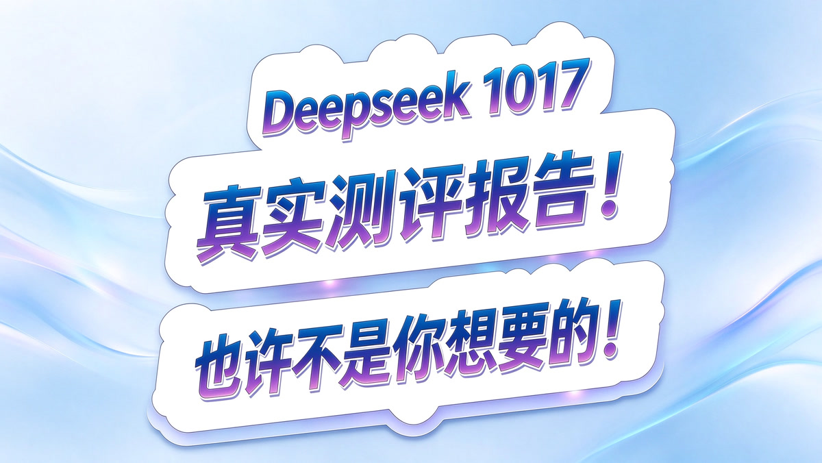 Deepseek 1017 测评报告!答案也许不是你想要的!
