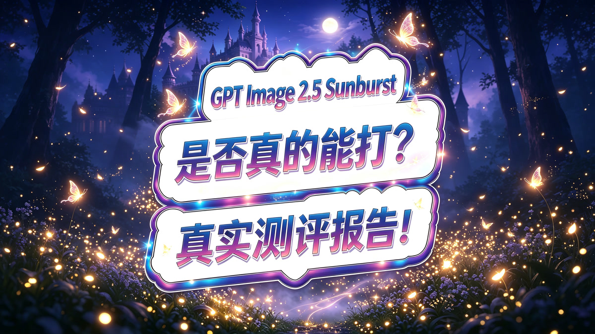 GPT Image 2.5 Sunburst 测评报告!真的能打吗?