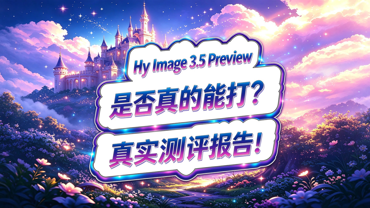 Hy Image 3.5 Preview测评报告!真的能打吗?