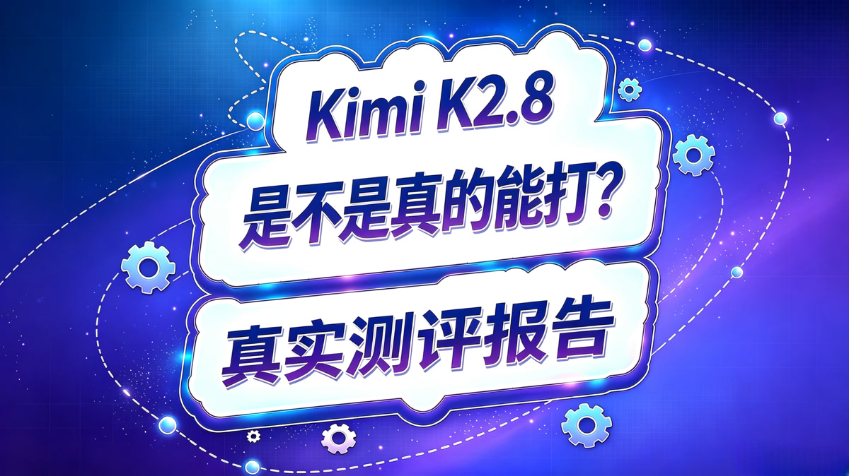 Kimi K2.8 测评报告!真的能打吗?
