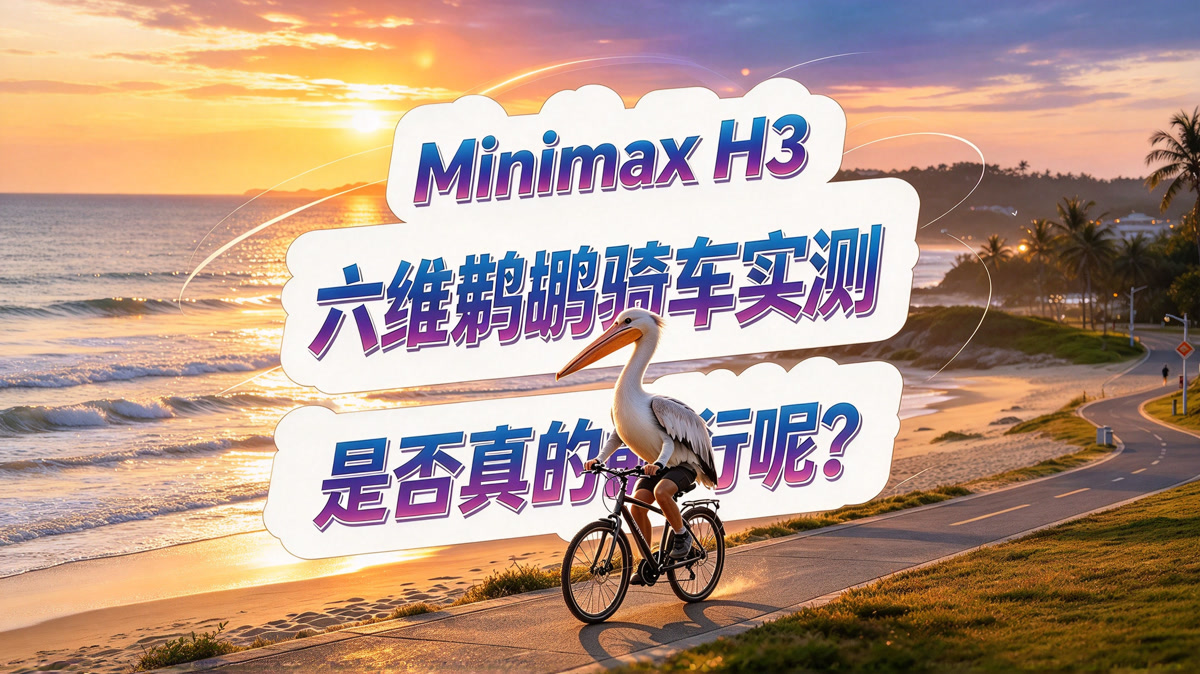 Minimax H3 测评报告!六维鹈鹕骑车翻车现场!