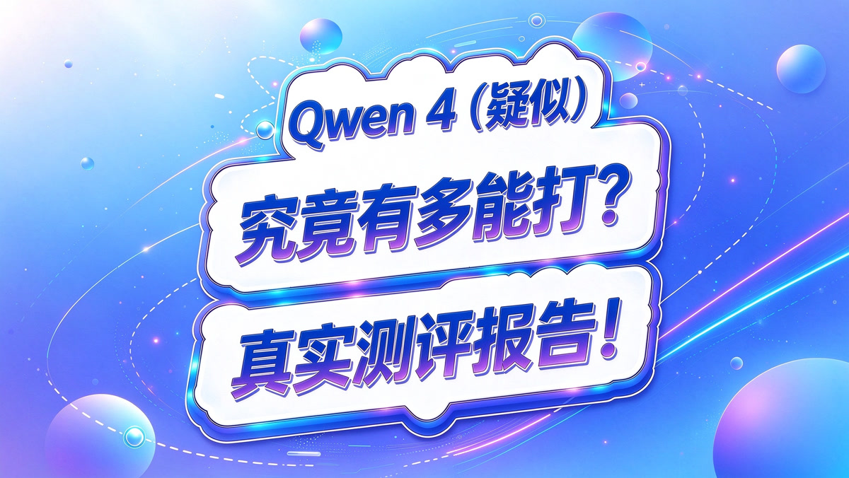 Qwen 4(疑似)测评报告!究竟有多能打?