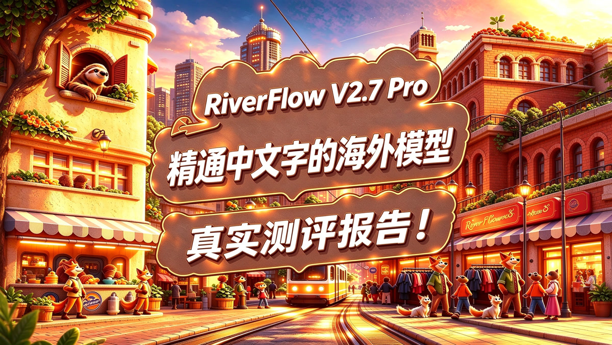 Riverflow V2.7 生图模型测评!海外最好的中文字生成模型!