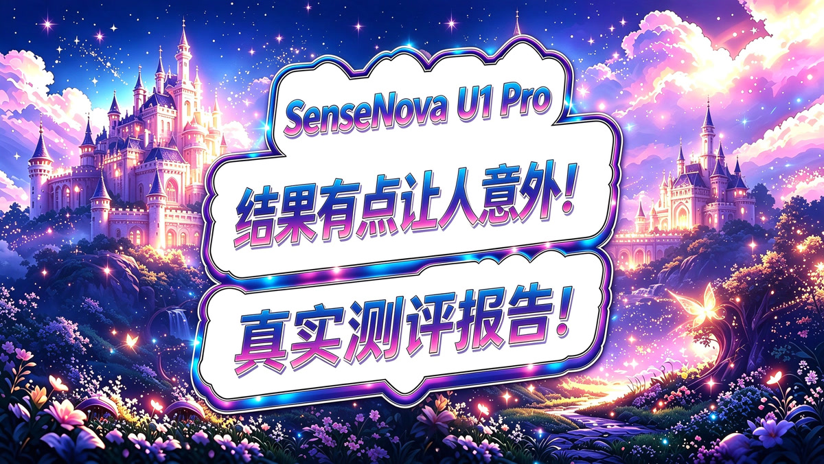 SenseNova U1 Pro 测评报告!结果有点意外!